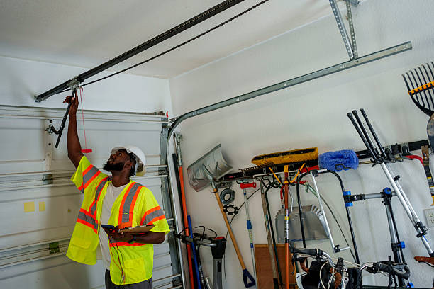 Professional Garage Door Panel Replacement technician working in Spotsylvania County County, VA